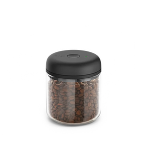 Glazen pot voor koffieopslag met elektrische vacuümafdichting, onderdeel van Fellow, Opbergen, EspressoGear, Laatste nieuws, alles over koffie.