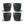 Mok 6oz Houtskool 4 stuks - Huskee HUSKEE