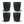 Mok 8oz Houtskool 4 stuks - Huskee HUSKEE