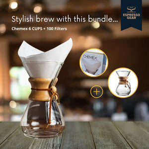 Chemex 6 KOPJES + 100 Filters ESPRESSO GEAR