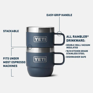 Rambler Stapelbare Beker 177ml 2 stuks - Wit YETI