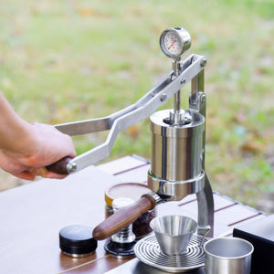 Aleman 2P espressomachine met handmatige hendel | Basis en lekbak van roestvrij staal