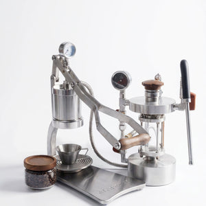 Aleman 2P espressomachine met handmatige hendel | Basis en lekbak van roestvrij staal