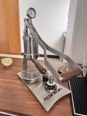 Aleman 2P espressomachine met handmatige hendel | Basis en lekbak van roestvrij staal