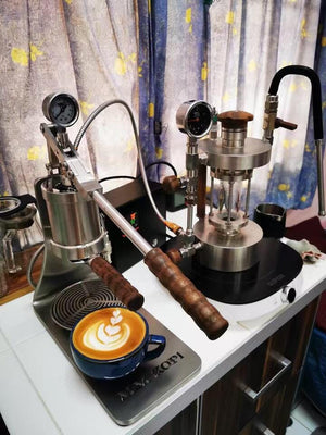 Aleman Sniper espressomachine met handmatige hendel | Precision Tower van roestvrij staal