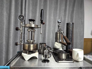 Aleman Sniper espressomachine met handmatige hendel | Precision Tower van roestvrij staal