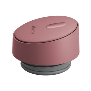 Mat zwart en roze deksel met schuiffunctie voor herbruikbare to-go beker, onderdeel van Fellow, EspressoGear, alles over koffie.