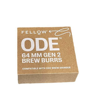 Verpakking met nieuwe maalschijven voor elektrische koffiemolen van Fellow, onderdeel van EspressoGear en Uitrusting, alles over koffie.