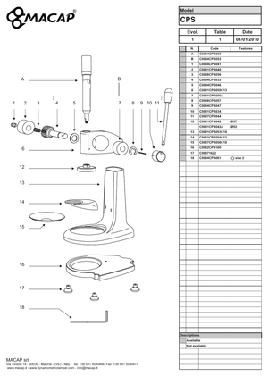 Macap Spak M7DZ - Reservdel OEM nummer: C0007CPS044