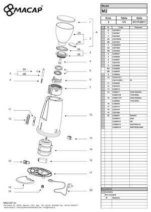 Macap Fot M2 - Reservdel OEM nummer: C247049