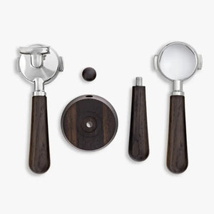 Handvatset voor Rocket R9 ONE-Handvatset-Wiedemann Manufaktur-Met kop-Zwarte walnoot-Barista en Espresso